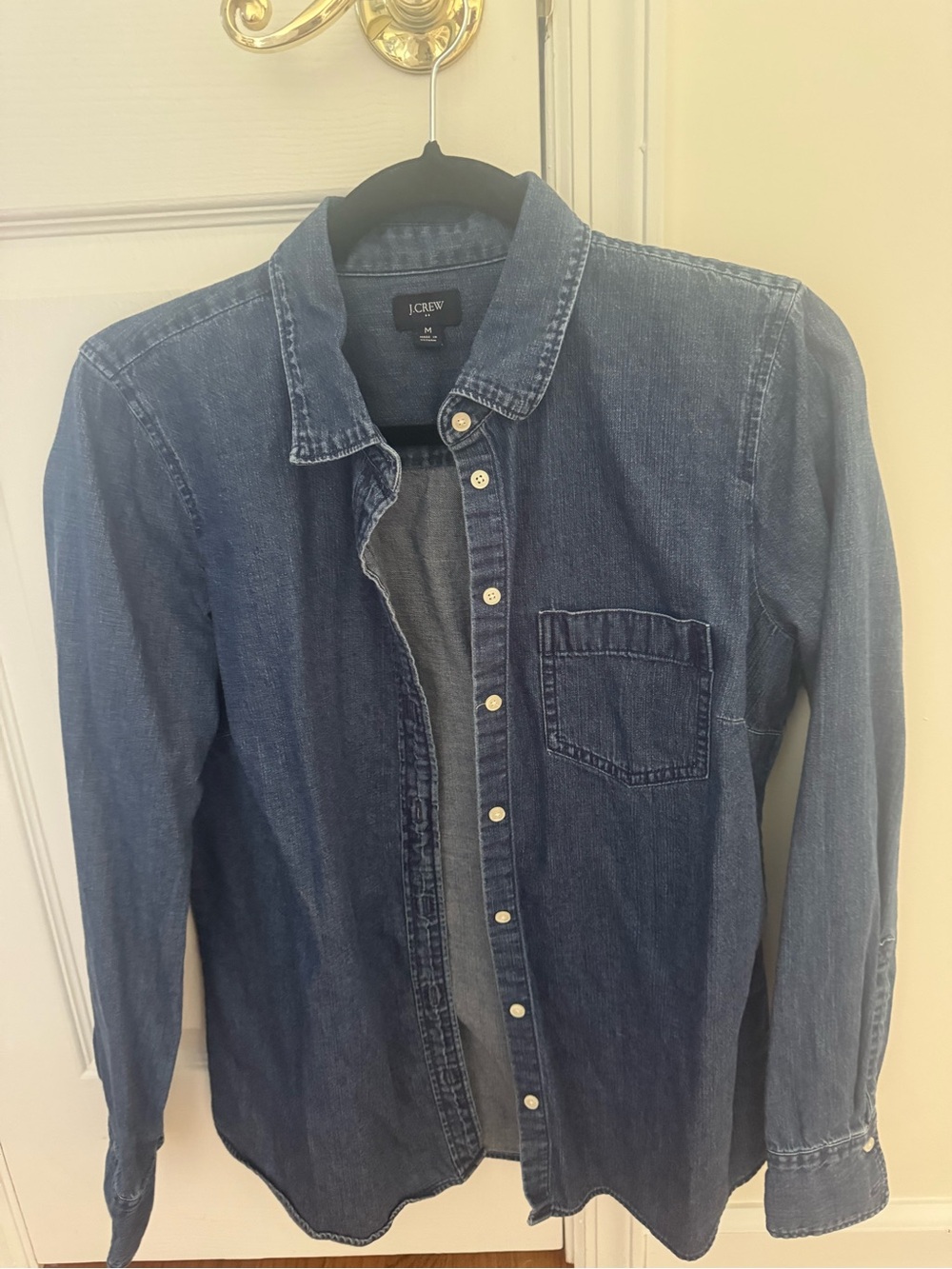 J. Crew Indigo Denim Button-Up Shirt